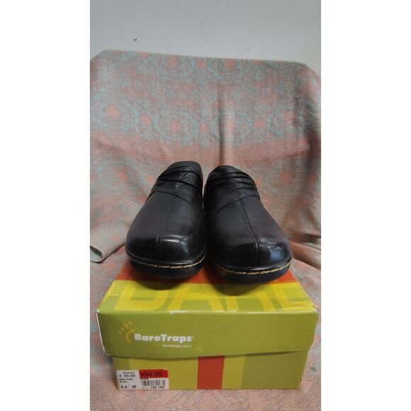 Bare Traps Palesa Women's Black Leather Slip On Clogs Slides 8.5M - Picture 8 of 9